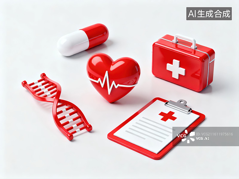 【AI数字艺术】医疗健康相关物品展示图片素材