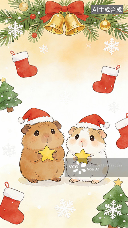 【AI数字艺术】萌趣豚鼠图片素材