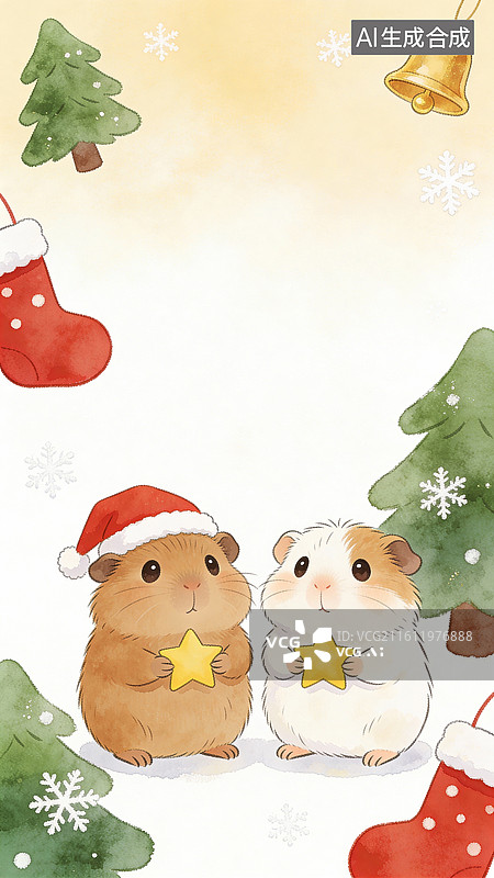 【AI数字艺术】萌趣豚鼠2图片素材