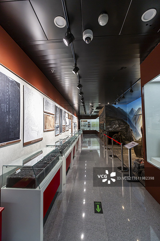 北京市永定河文化博物馆（门头沟区博物馆）“从历史走来的门头沟”展：展厅一角图片素材