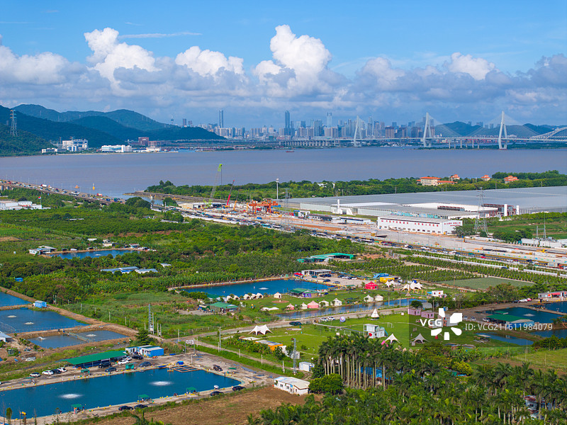 珠海城市近郊田园风光图片素材
