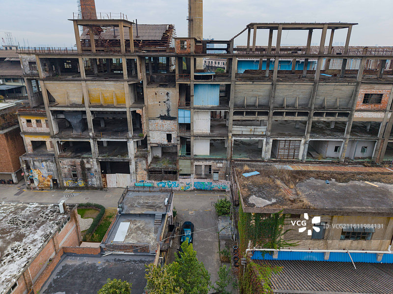 广州市南沙区，紫泥堂，建筑航拍图片素材