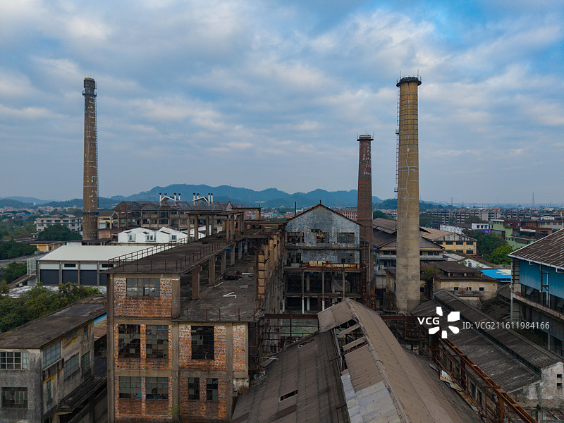 广州市南沙区，紫泥堂，建筑航拍图片素材