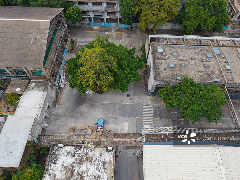 广州市南沙区，紫泥堂，建筑航拍图片素材