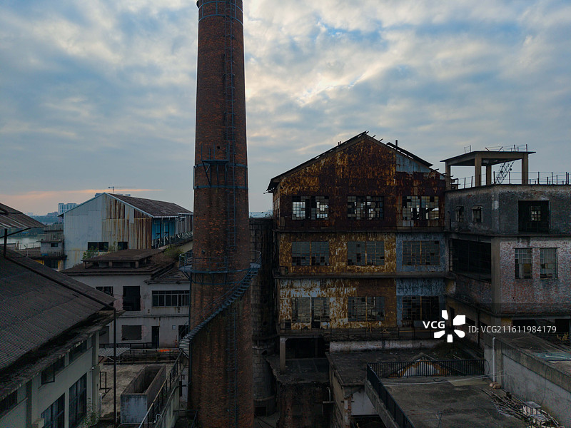 广州市南沙区，紫泥堂，建筑航拍图片素材