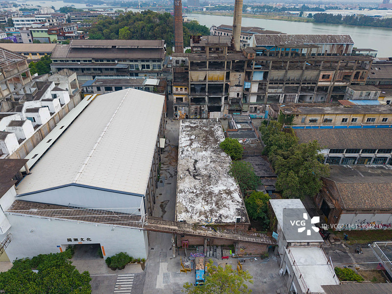 广州市南沙区，紫泥堂，建筑航拍图片素材