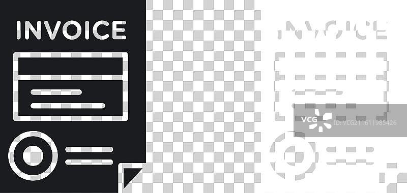 白色背景上的发票图标集图片素材