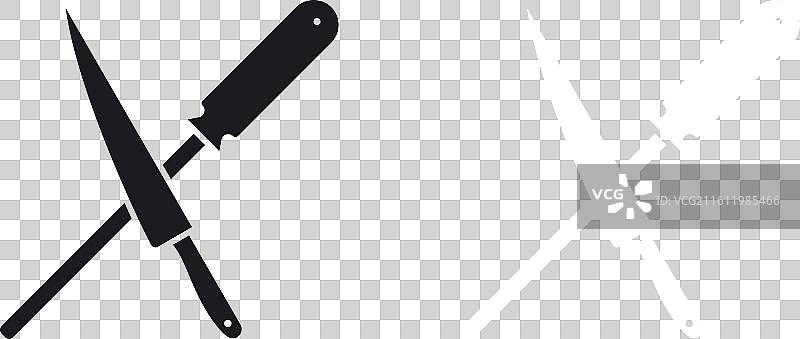 刀具磨刀器图标，白色背景图片素材