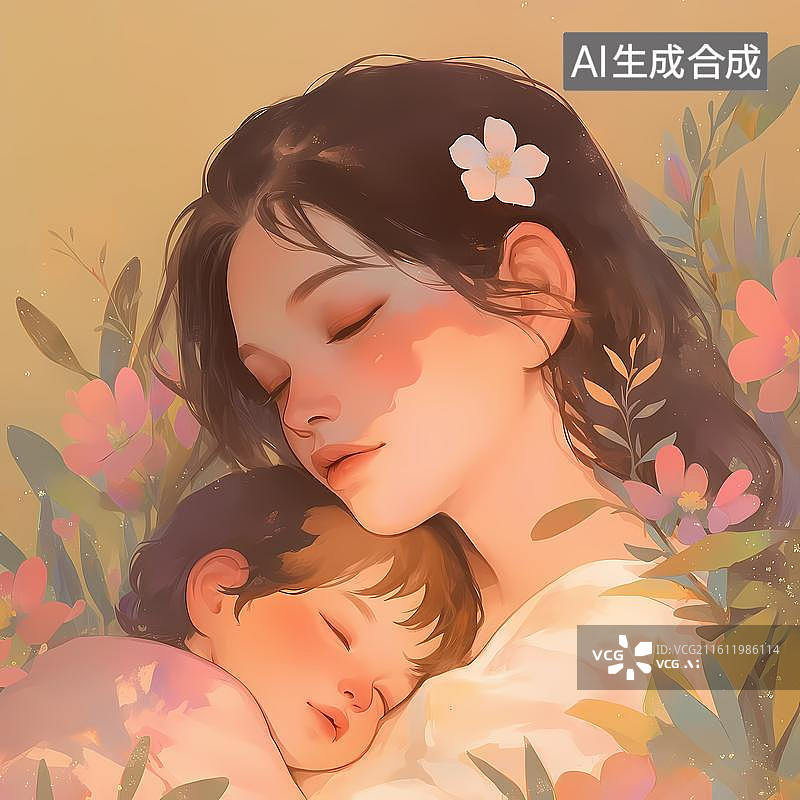 【AI数字艺术】母亲节背景图片素材