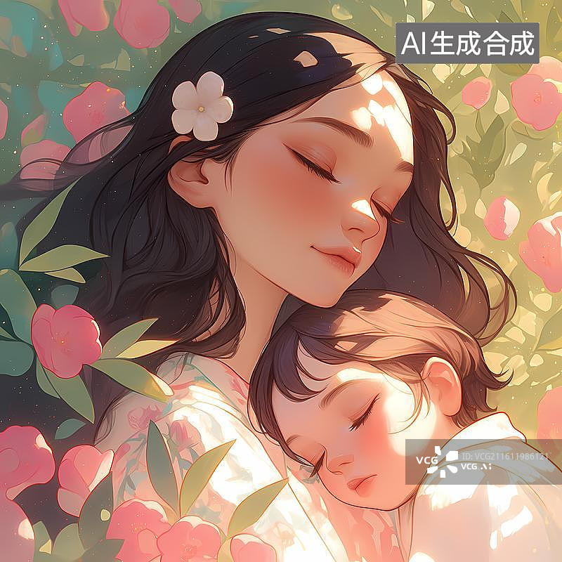 【AI数字艺术】母亲节背景图片素材