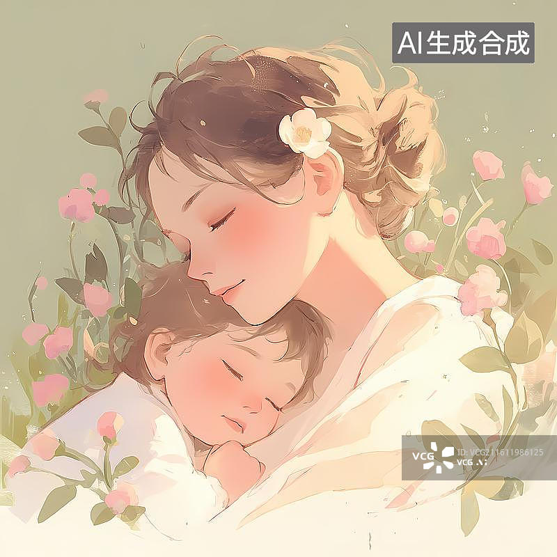 【AI数字艺术】母亲节背景图片素材