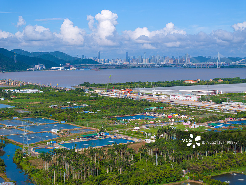 珠海城市近郊田园风光图片素材