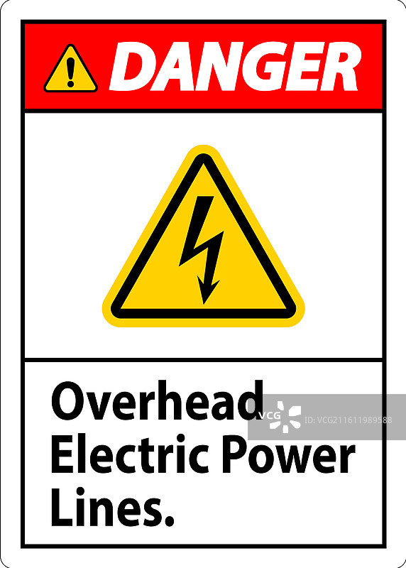 高压电线危险警示标志图片素材
