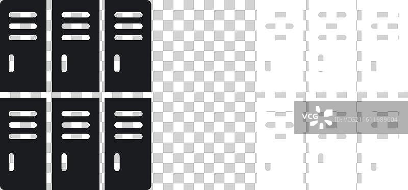 白色背景上的储物柜图标集图片素材