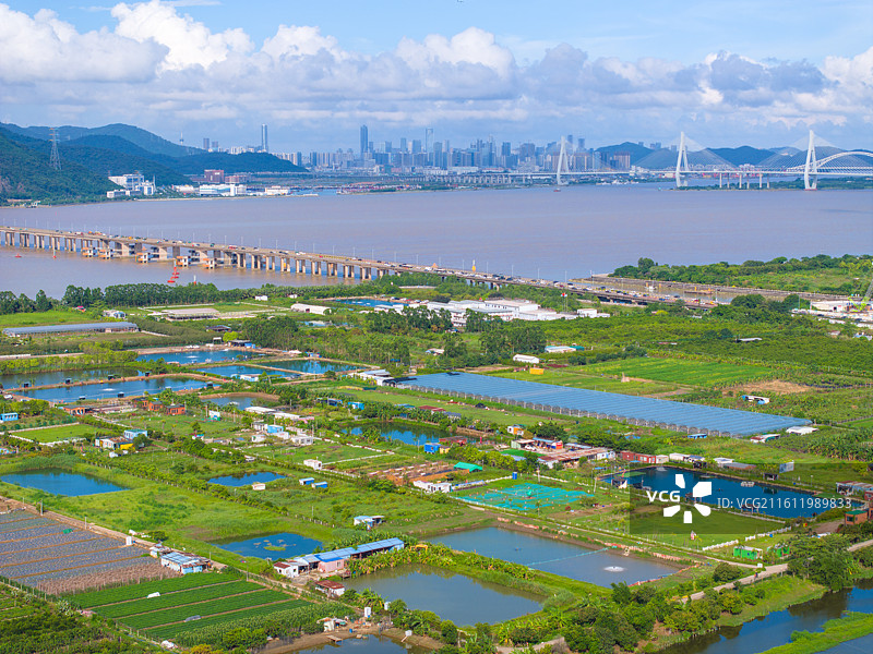 珠海城市近郊田园风光图片素材