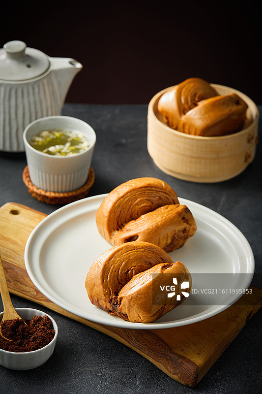 中餐传统美食 红糖馒头图片素材