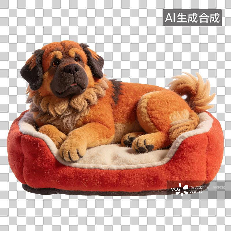 【AI数字艺术】藏獒犬舒适卧姿摆件图片素材
