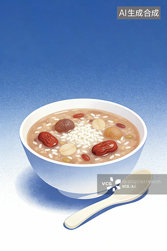 【AI数字艺术】冬天腊八节吃腊八粥图片素材