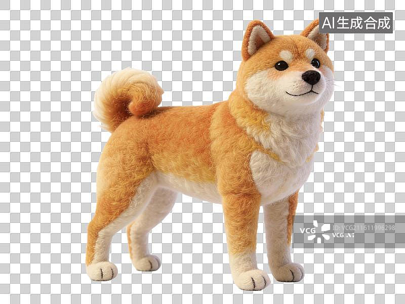 【AI数字艺术】可爱毛绒柴犬玩具图片素材