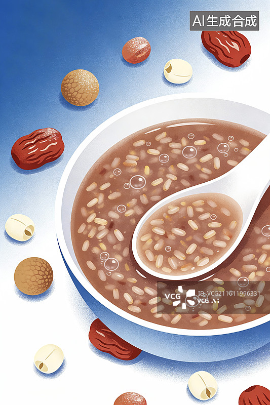 【AI数字艺术】冬天腊八节吃腊八粥图片素材
