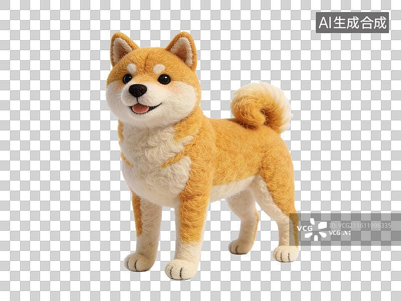 【AI数字艺术】可爱毛绒柴犬玩具图片素材