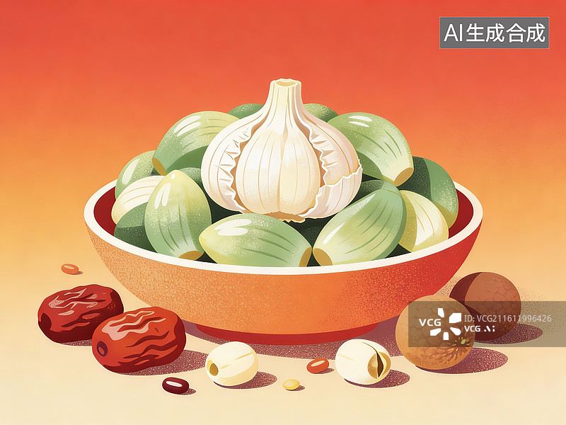 【AI数字艺术】腊八节腊八蒜图片素材