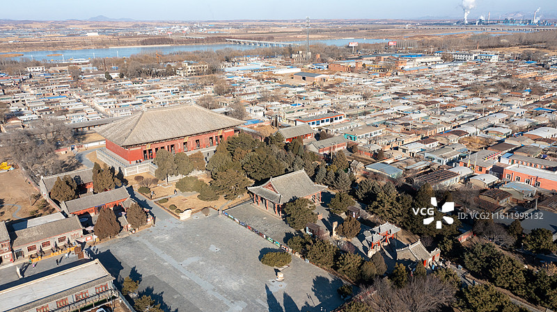 航拍奉国寺图片素材