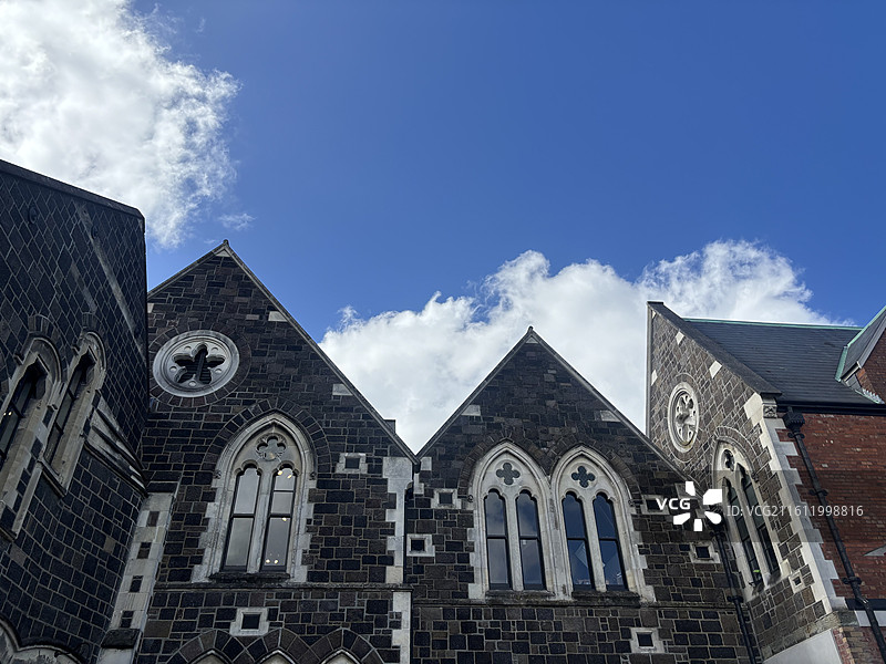 基督城有轨电车、艺术中心、新摄政街图片素材