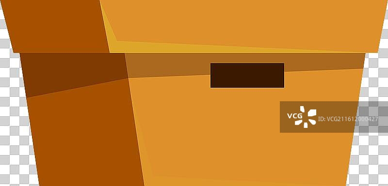 一个封闭的纸板箱立在白色背景上图片素材