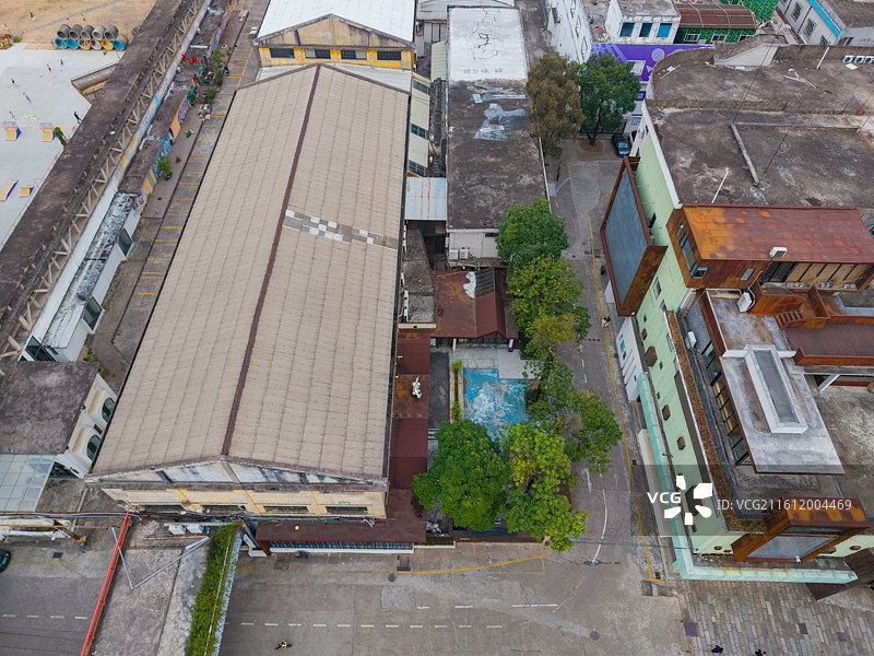 广州市南沙区，紫泥堂，建筑航拍图片素材