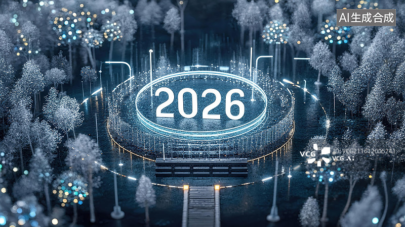 【AI数字艺术】2026科技感未来场景图片素材