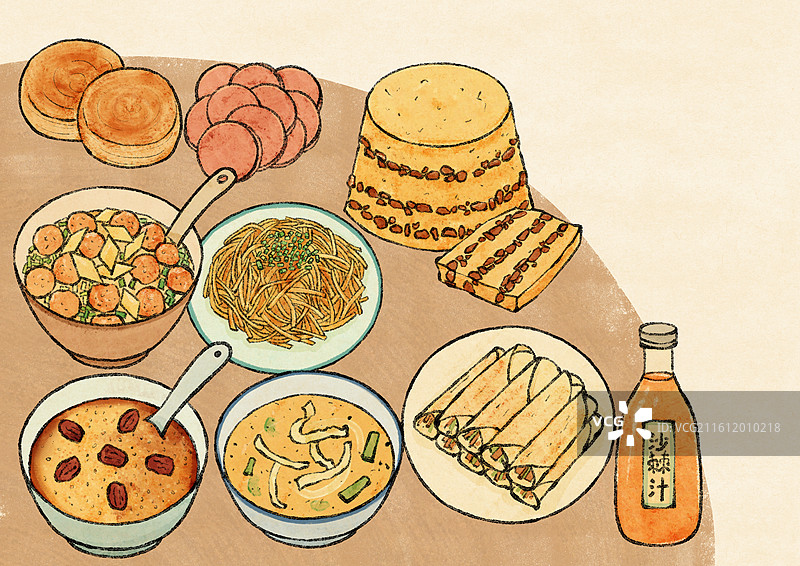 山西长治美食插画图片素材