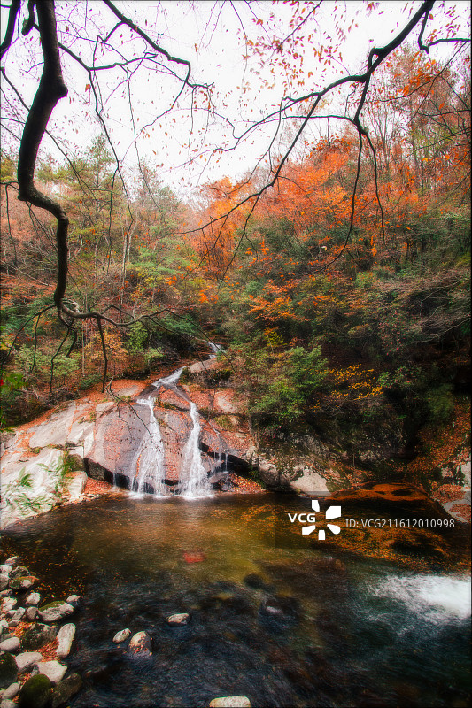 十八月潭晚秋景色图片素材