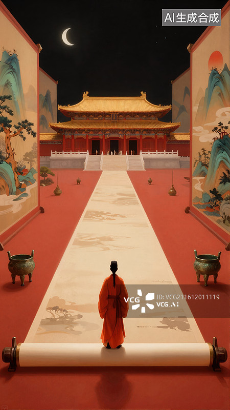 【AI数字艺术】宫廷夜宴图片素材