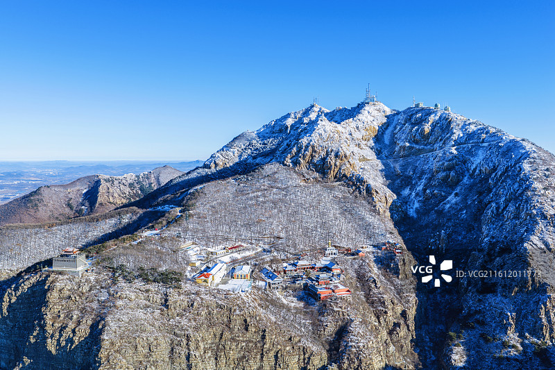 自贸区大连片区大黑山北国冰雪滑雪点将台石鼓寺图片素材