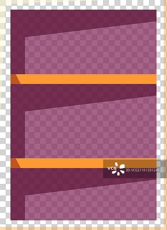 三个搁板的空木书架图片素材