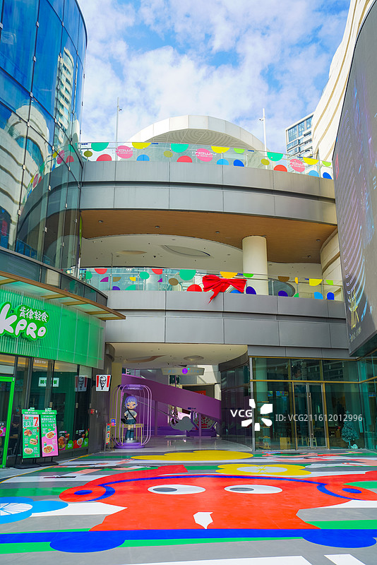 广州市南沙区，17town拾柒糖购物公园图片素材