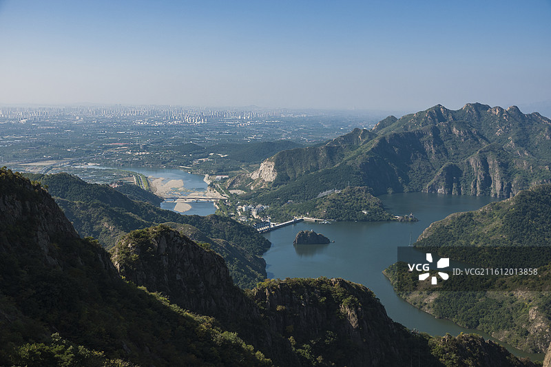 角山长城边，燕塞湖图片素材