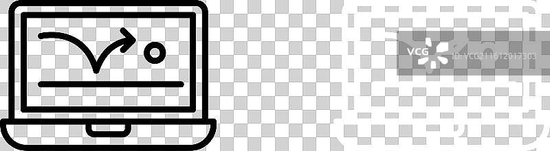 白色背景上的跳出率图标集图片素材