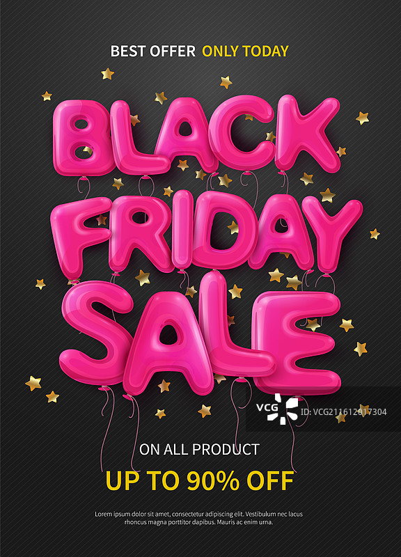 黑色星期五平面海报图片素材