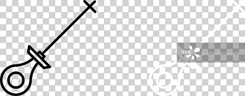 汽车机油尺图标集，白色背景图片素材