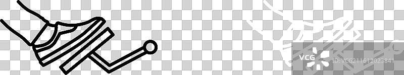 白色背景上的汽车踏板图标集图片素材