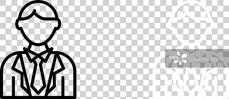 白色背景上的收银员图标集图片素材