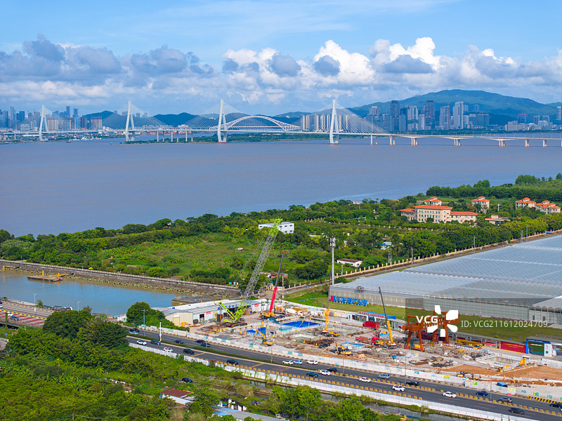 珠海城市近郊田园风光图片素材