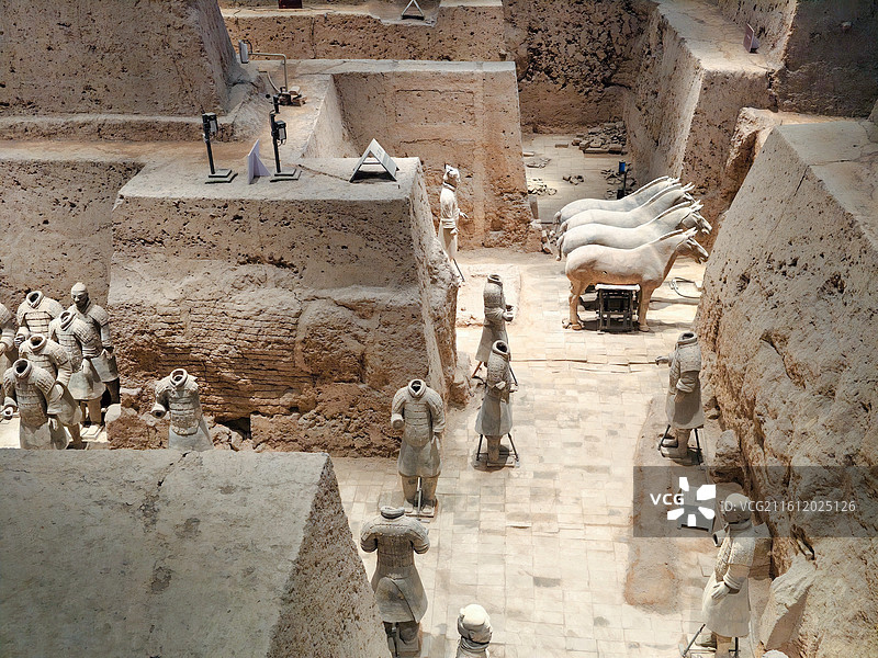 秦始皇陵兵马俑三号坑图片素材