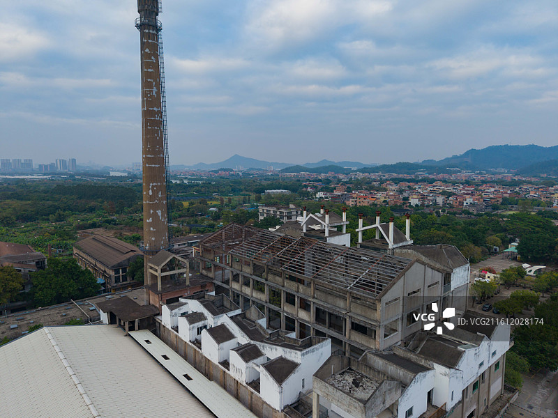 广州市南沙区，紫泥堂，建筑航拍图片素材