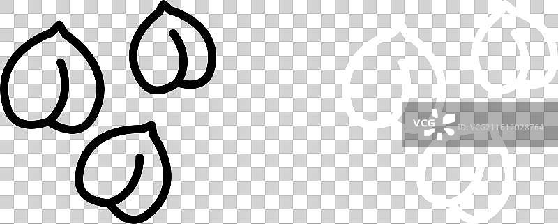 白色背景上的鹰嘴豆鹰嘴豆泥图标集图片素材