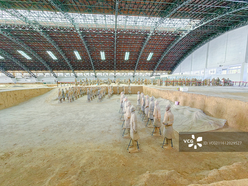 秦始皇陵兵马俑一号坑图片素材