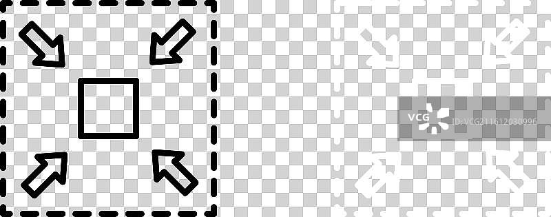 紧凑尺寸图标两件套，白色背景图片素材