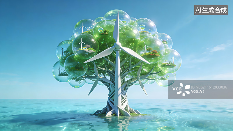 【AI数字艺术】十五五规划，节能环保题材，未来绿色低碳环保能源，节能城市，绿色城市图片素材